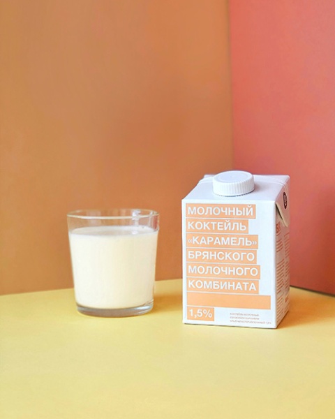 Молочный коктейль со вкусом карамели ультрапастеризованный массовая доля жира 1,5%